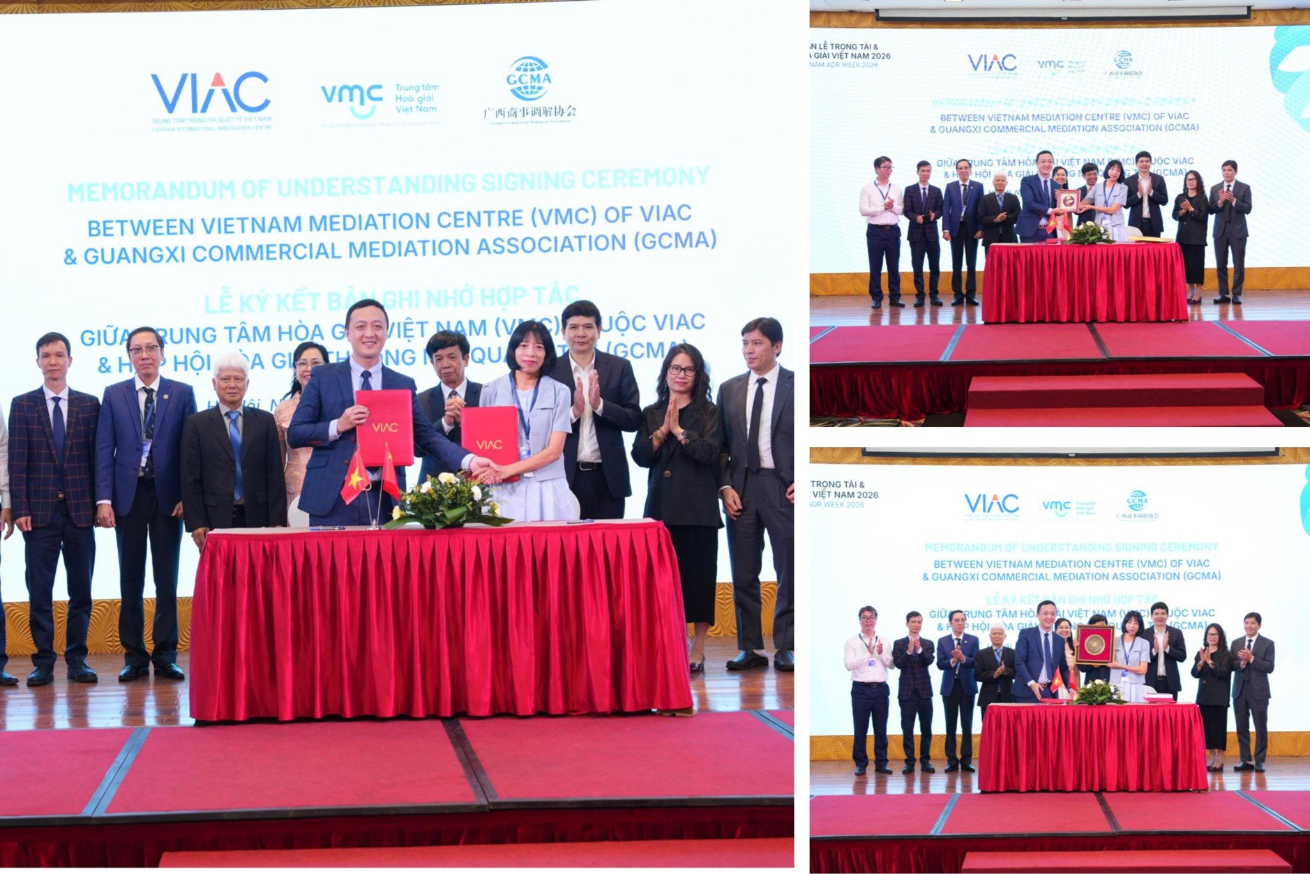 Signing Ceremony of the Cooperation Agreement between the Vietnam Mediation Centre (VMC) and the Guangxi Commercial Mediation Association (GCMA)